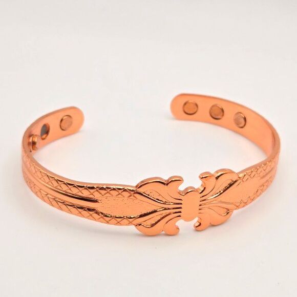 New Unisex Solid Copper Magnetic Bracelet - Arthritis‎ Pain Therapy - 8" - Picture 1 of 5